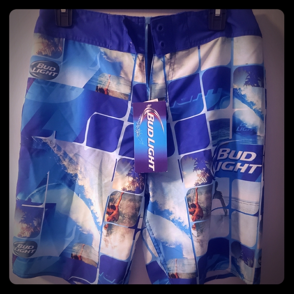 NWT Vintage Bud Light Swim Trunks